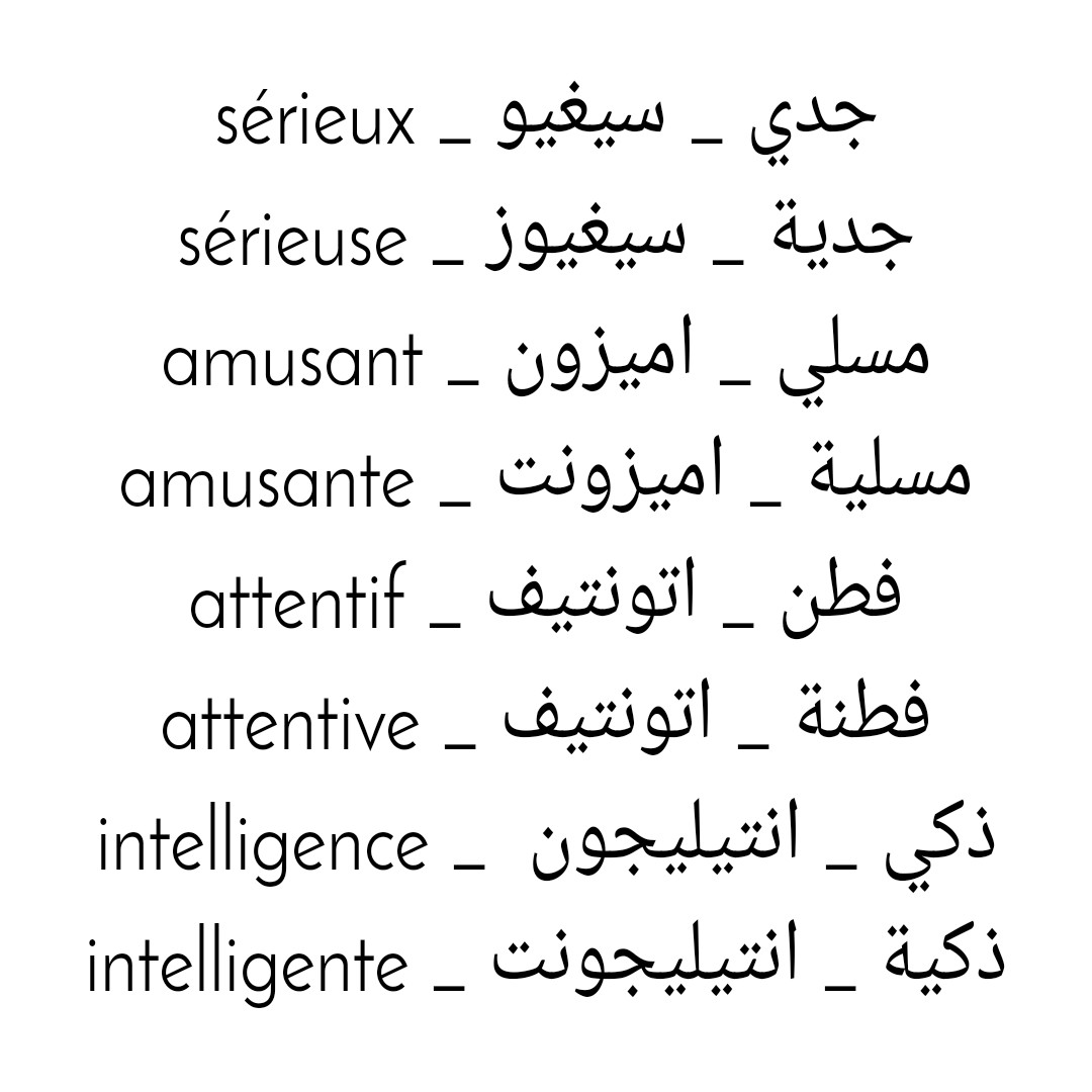 كتاب 300 كلمة الأكثر استعمالا  وشيوعا في اللغة الفرنسية مع الترجمة العربية