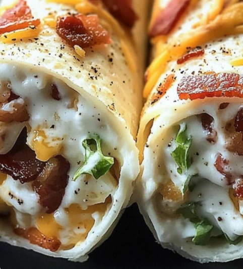 Creamy Bacon Ranch Roll-Ups served on party platter