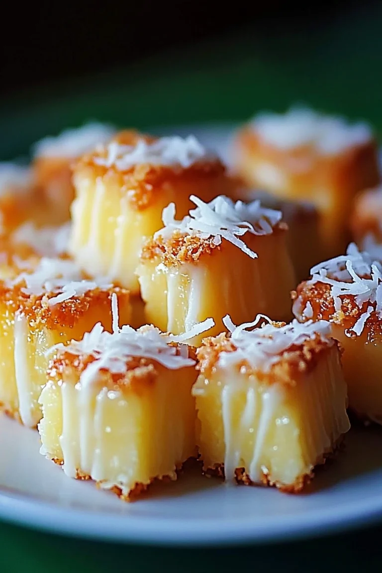 Coconut Pineapple Bites served on a platter with shredded coconut