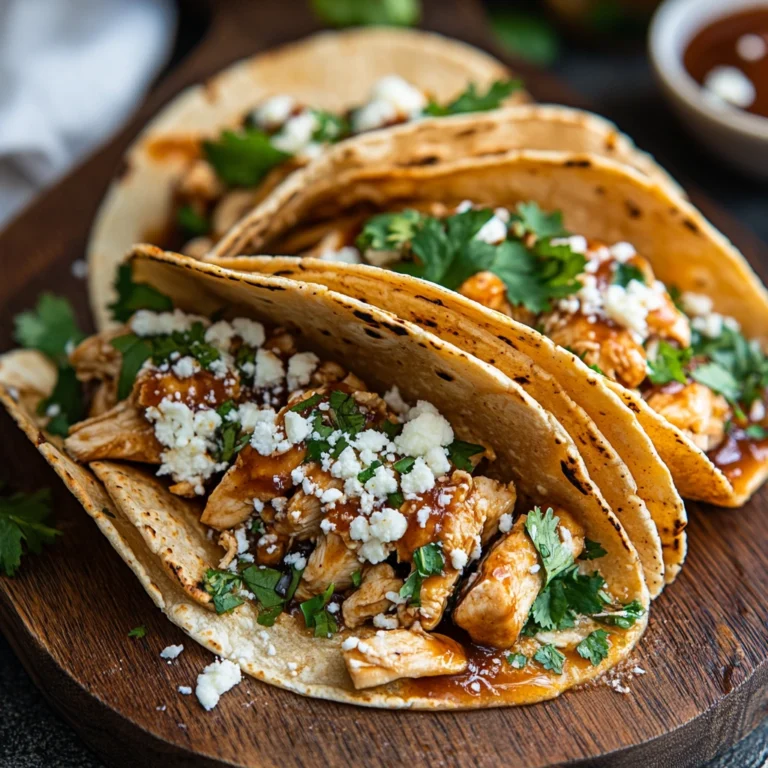 Garlic Butter Honey BBQ Chicken Tacos