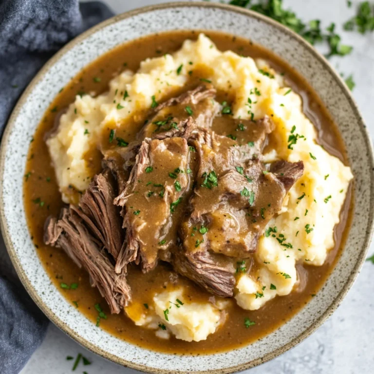 Instant Pot Pot Roast with Mashed Potatoes & Gravy