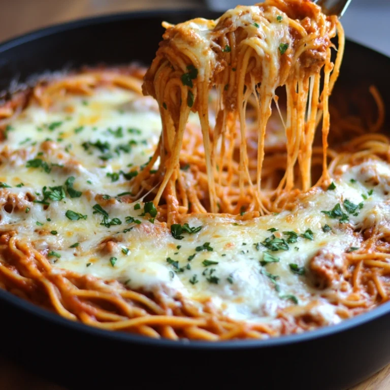 Creamy, Cheesy Garlic Parmesan Spaghetti with Cream Cheese