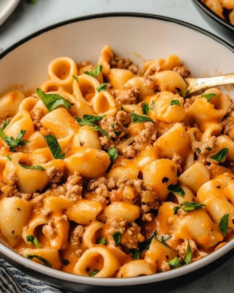 One Pan Lightened Up Hamburger Helper
