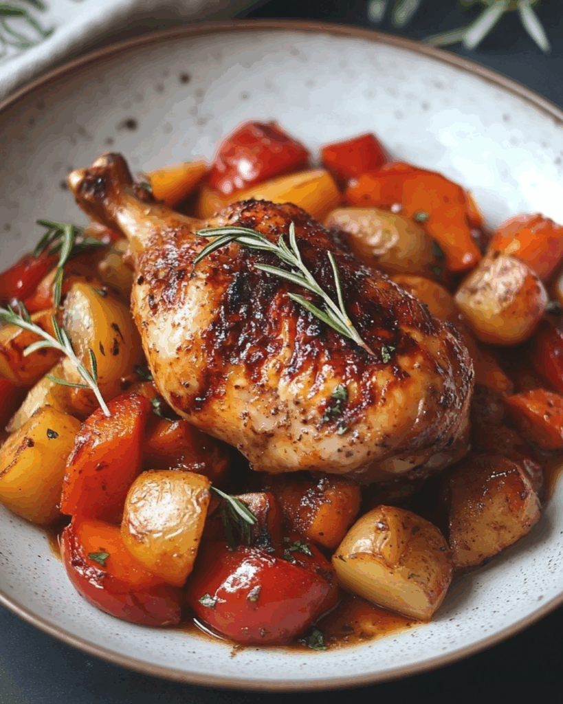 Poulet Rôti aux Légumes Fondants