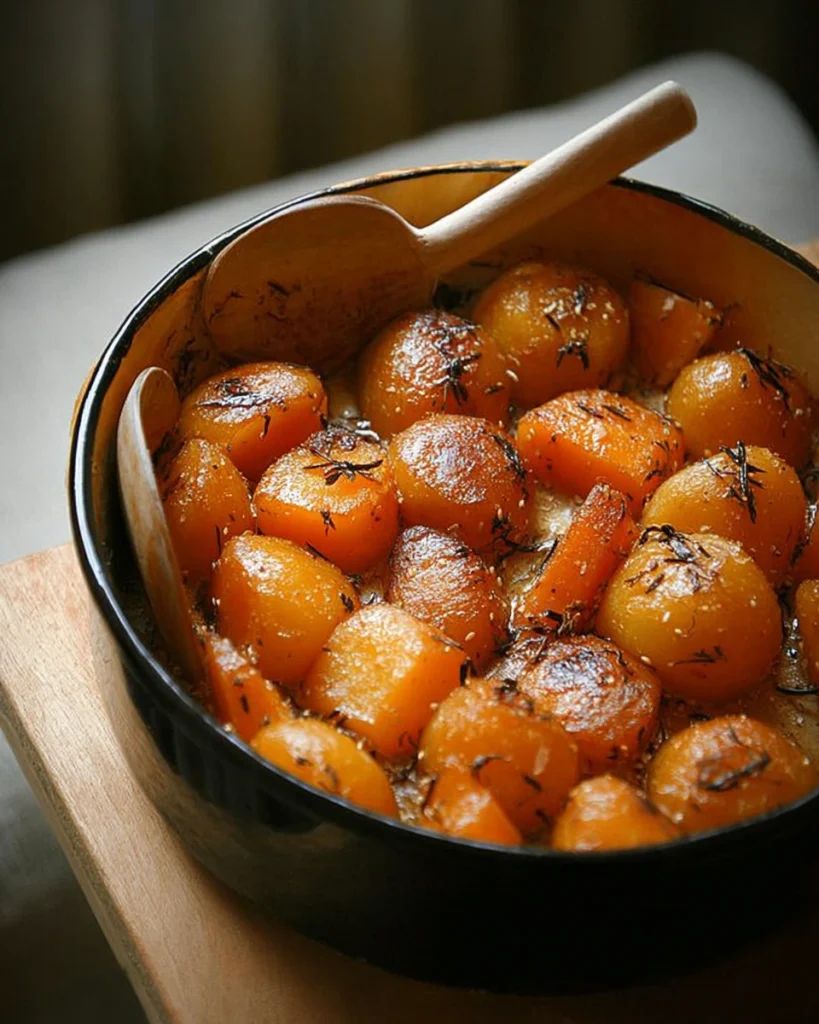 Navets boules d'or rôtis au miel