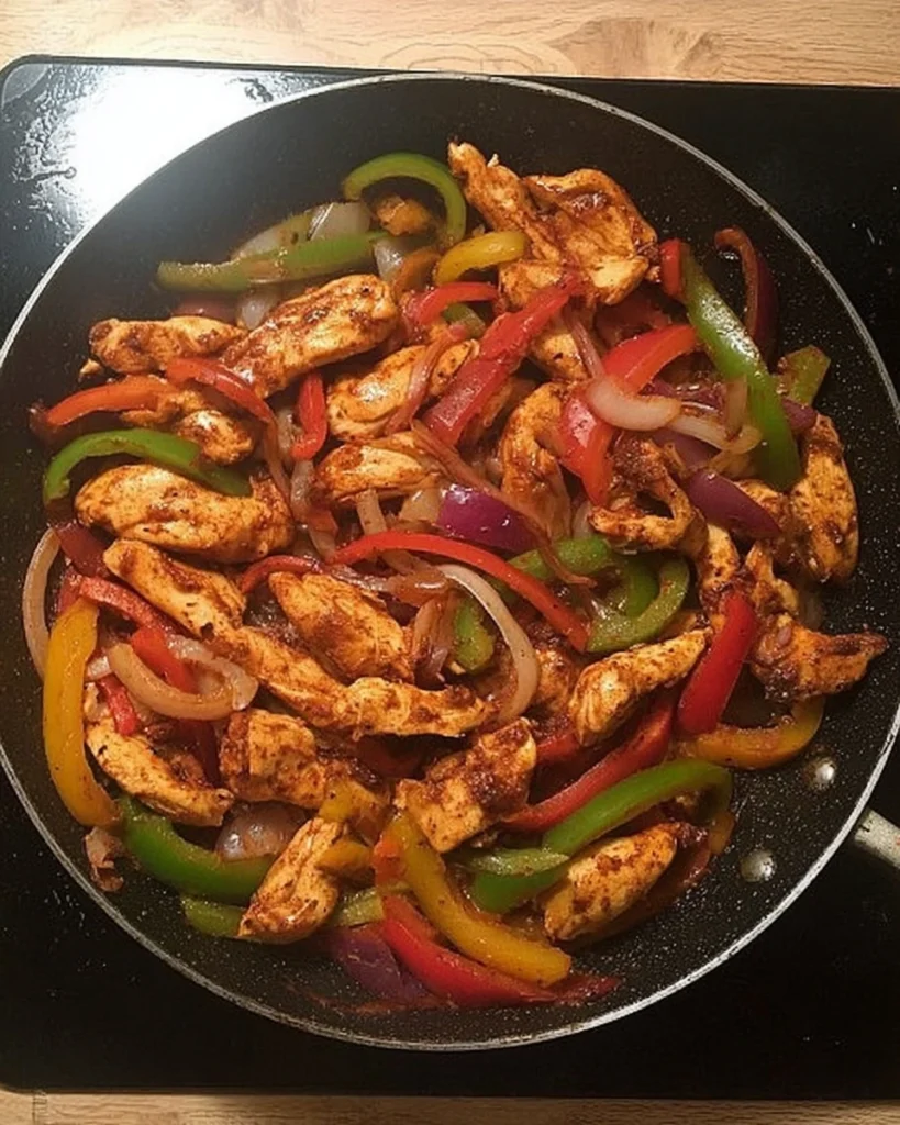 Poêlée de fajitas au poulet dont vous avez besoin