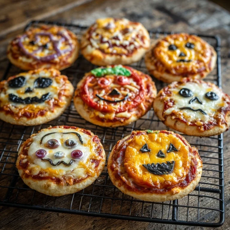 Easy Mini Halloween Pizzas