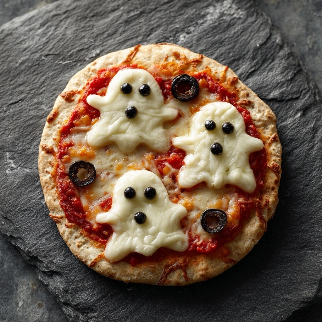 Halloween Ghost Pizza recipe