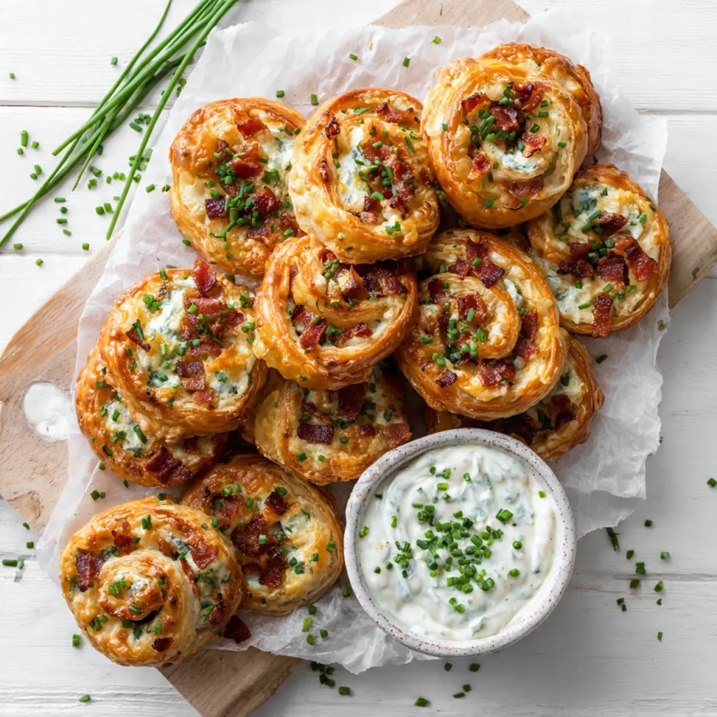 oulés Feuilletés au Fromage, Bacon & Ciboulette