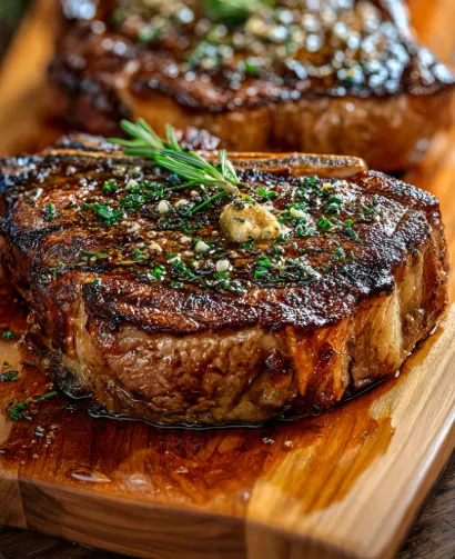 Ribeye Steak juteux au beurre et à l’ail