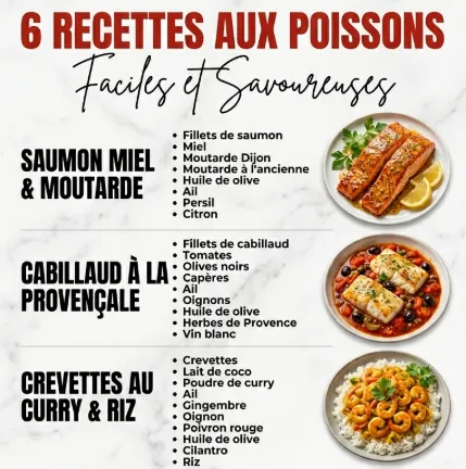 6 Recettes de Poissons Faciles et Savoureuses